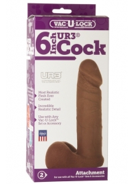 Насадка-мулат для трусиков Vac-U-Lock 6  ULTRASKYN Cock - 17,3 см. - Doc Johnson - купить с доставкой в Муроме