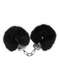 Черные меховые наручники Love с ключиками - Baile - купить с доставкой в Муроме