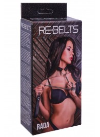 Черный поводок и чокер с кольцом Rada - Rebelts - купить с доставкой в Муроме