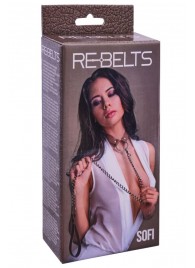 Коричневый поводок и чокер с кольцом Sofi - Rebelts - купить с доставкой в Муроме