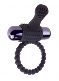 Черное эрекционное виброкольцо Vibrating Silicone Super Ring - Pipedream - в Муроме купить с доставкой