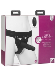 Черный полый вибрострапон Body Extensions BE Aroused - 17,78 см. - Doc Johnson - купить с доставкой в Муроме