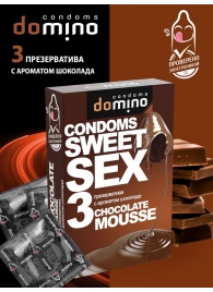 Презервативы для орального секса DOMINO Sweet Sex с ароматом шоколадного мусса - 3 шт. - Domino - купить с доставкой в Муроме