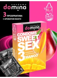 Презервативы для орального секса DOMINO Sweet Sex с ароматом манго - 3 шт. - Domino - купить с доставкой в Муроме