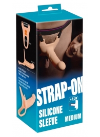 Силиконовый полый страпон на ремнях Silicone Strap-on - 16 см. - Orion - купить с доставкой в Муроме