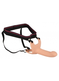Силиконовый полый страпон на ремнях Silicone Strap-on - 16 см. - Orion - купить с доставкой в Муроме