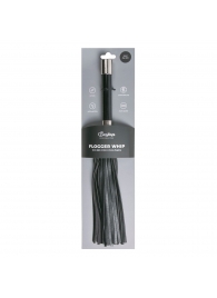 Черная плеть Easytoys Flogger With Metal Grip - 38 см. - Easy toys - купить с доставкой в Муроме