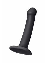 Черный фаллос на присоске Silicone Bendable Dildo S - 17 см. - Strap-on-me - купить с доставкой в Муроме
