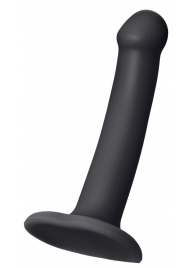 Черный фаллос на присоске Silicone Bendable Dildo S - 17 см. - Strap-on-me - купить с доставкой в Муроме