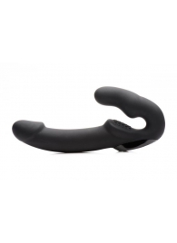 Черный безремневой страпон Urge Silicone Strap On с пультом ДУ - 24 см. - XR Brands - купить с доставкой в Муроме