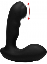 Черный стимулятор простаты Alpha-Pro 7X P-Milker Silicone Prostate Stimulator with Milking Bead - XR Brands - в Муроме купить с доставкой
