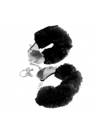 Металлические наручники Furry Love Cuffs с черным мехом - Pipedream - купить с доставкой в Муроме