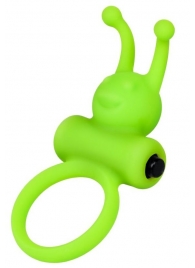Зеленое эрекционное виброкольцо на пенис Cock Ring - A-toys - в Муроме купить с доставкой