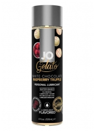 Лубрикант с ароматом трюфелей из белого шоколада и малины JO GELATO WHITE CHOCOLATE RASPBERRY TRUFFLE - 120 мл. - System JO - купить с доставкой в Муроме