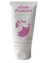 Лубрикант на водной основе с ароматом малины Love Protection Raspberry - 50 мл. - Lola Games - купить с доставкой в Муроме