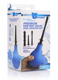 Анальный душ с 3 насадками Premium One-way Valve Anal Douche Set - XR Brands - купить с доставкой в Муроме