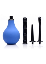 Анальный душ с 3 насадками Premium One-way Valve Anal Douche Set - XR Brands - купить с доставкой в Муроме