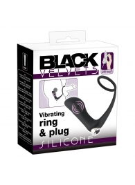 Черное эрекционное кольцо с анальной вибропробкой Vibrating Ring   Plug - Orion - в Муроме купить с доставкой