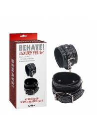Черные наручники Surrender Wrist Restraints - Chisa - купить с доставкой в Муроме
