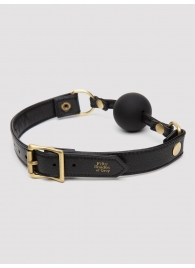 Черный кляп-шар Bound to You Faux Leather Ball Gag - Fifty Shades of Grey - купить с доставкой в Муроме