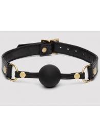 Черный кляп-шар Bound to You Faux Leather Ball Gag - Fifty Shades of Grey - купить с доставкой в Муроме