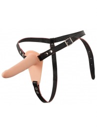 Телесный поясной страпон с вибрацией Vibrating Strap-On - 15,7 см. - Orion - купить с доставкой в Муроме