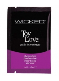 Лубрикант на водной основе для использования с игрушками WICKED Toy Love - 3 мл. - Wicked - купить с доставкой в Муроме