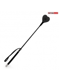 Черный стек с наконечником-сердечком - 54 см. - Notabu - купить с доставкой в Муроме