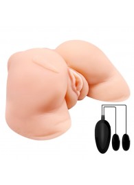 Телесная вибровагина Julie с 2 рабочими отверстиями - Baile - в Муроме купить с доставкой