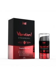 Жидкий интимный гель с эффектом вибрации Vibration! Strawberry - 15 мл. - INTT - купить с доставкой в Муроме