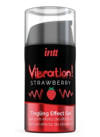 Жидкий интимный гель с эффектом вибрации Vibration! Strawberry - 15 мл. - INTT - купить с доставкой в Муроме