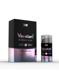 Жидкий интимный гель с эффектом вибрации Vibration! Bubble Gum - 15 мл. - INTT - купить с доставкой в Муроме