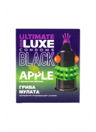 Черный стимулирующий презерватив  Грива мулата  с ароматом яблока - 1 шт. - Luxe - купить с доставкой в Муроме