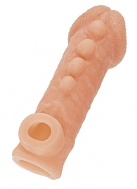 Телесная закрытая насадка с шишечками Cock Sleeve Size S - 13,8 см. - KOKOS - в Муроме купить с доставкой