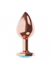 Пробка цвета розового золота с малиновым кристаллом Diamond Topaz Shine L - 8,3 см. - Lola Games - купить с доставкой в Муроме