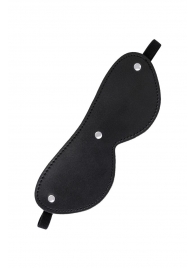 Черная кожаная маска Anonymo с мягким подкладом - ToyFa - купить с доставкой в Муроме