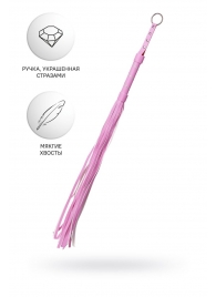 Розовый флоггер Anonymo - 64 см. - ToyFa - купить с доставкой в Муроме