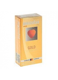 Презервативы Masculan Ultra Gold с золотым напылением и ароматом ванили - 10 шт. - Masculan - купить с доставкой в Муроме