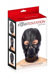 Маска-шлем с прорезями для глаз и регулируемым кляпом - Fetish Tentation - купить с доставкой в Муроме