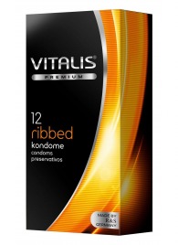 Ребристые презервативы VITALIS PREMIUM ribbed - 12 шт. - Vitalis - купить с доставкой в Муроме