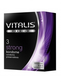 Презервативы с утолщенной стенкой VITALIS PREMIUM strong - 3 шт. - Vitalis - купить с доставкой в Муроме