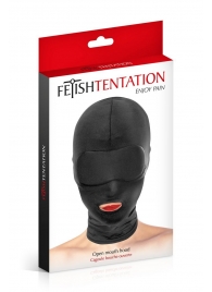 Сплошная маска на голову с прорезью для рта - Fetish Tentation - купить с доставкой в Муроме