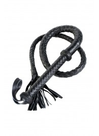 Длинный кожаный кнут с хлопушками на конце - ToyFa - купить с доставкой в Муроме