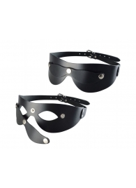 Черная кожаная маска  Новичок - Sitabella - купить с доставкой в Муроме