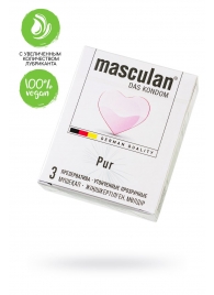 Супертонкие презервативы Masculan Pur - 3 шт. - Masculan - купить с доставкой в Муроме