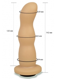 Телесная рельефная насадка Harness - 14,2 см. - LOVETOY (А-Полимер) - купить с доставкой в Муроме