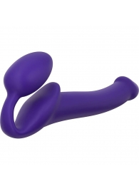 Фиолетовый безремневой страпон Silicone Bendable Strap-On - size S - Strap-on-me - купить с доставкой в Муроме
