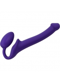 Фиолетовый безремневой страпон Silicone Bendable Strap-On - size S - Strap-on-me - купить с доставкой в Муроме