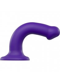 Фиолетовый фаллоимитатор-насадка Strap-On-Me Dildo Dual Density size M - 18 см. - Strap-on-me - купить с доставкой в Муроме