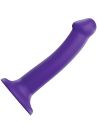Фиолетовый фаллоимитатор-насадка Strap-On-Me Dildo Dual Density size M - 18 см. - Strap-on-me - купить с доставкой в Муроме